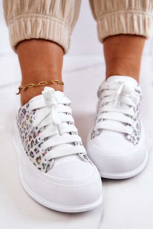 Dámske tenisky na platforme Goe JJ2N4075 White