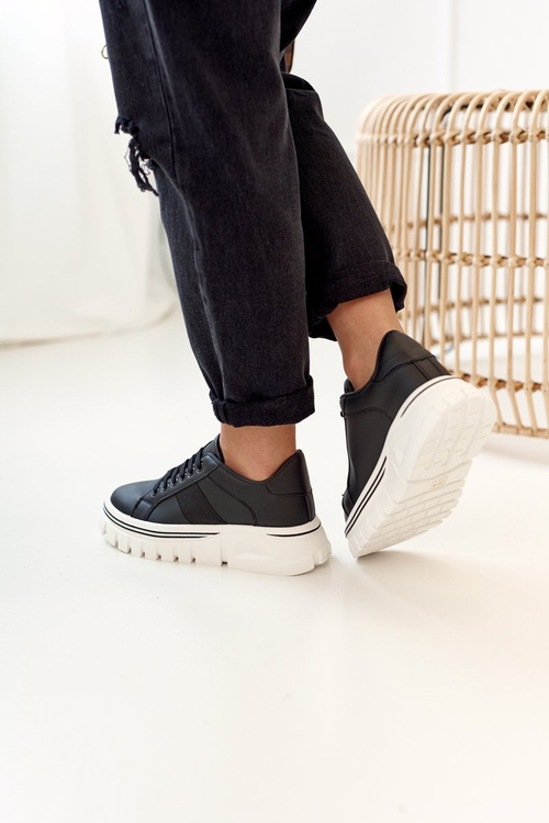 Dámská Sneakersy Na Platformě Černé Riri