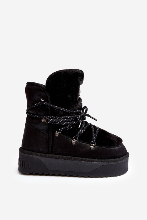 Vegan Boty na platformě vodotěsné DFranklin DFSH371008 Černé