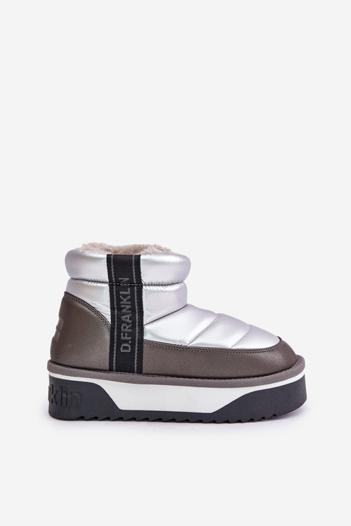 Nízké Sněhové Boty Na Tlusté Podešvi D.Franklin DFSH371010 Stříbrné