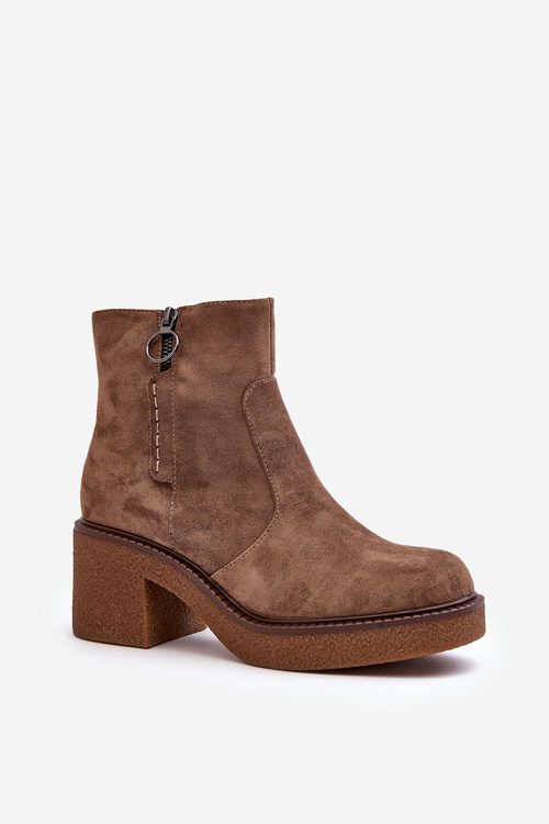 Dámske topánky Romella Brown Zipper