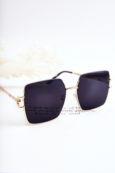 Veľké slnečné okuliare V160020 Čierne a zlato