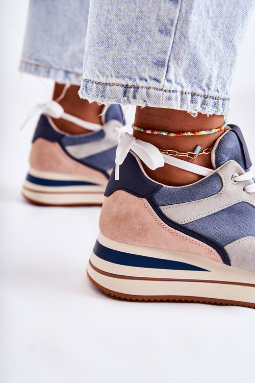 Dámske semišové športové topánky modrošedá Elisse