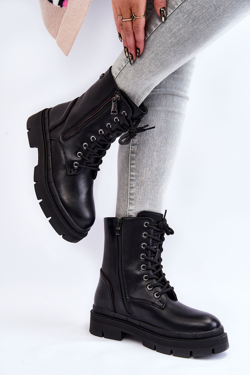 semišové Trapper Boots Černé Alette