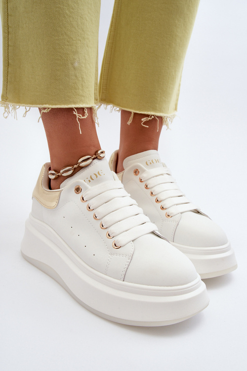 Dámské kožené tenisky GOE NN2N4031 Bílé