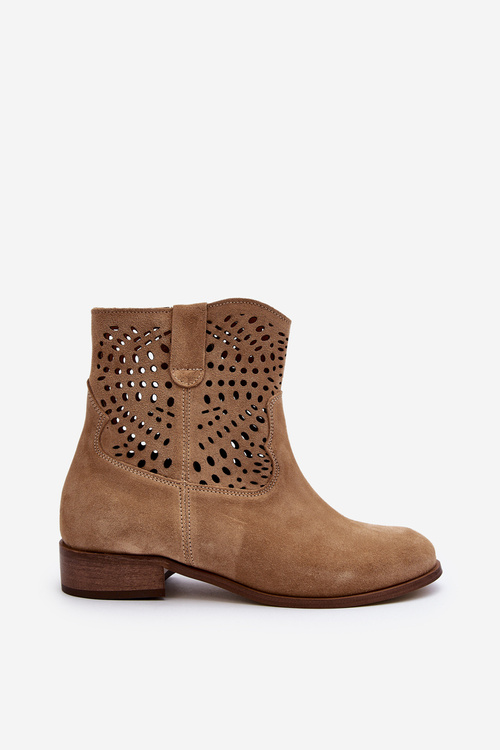 Dámske béžové čipkované topánky Lewski Shoes 3301/2