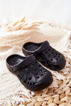 Detský domáci flip -flops čierne Kroks
