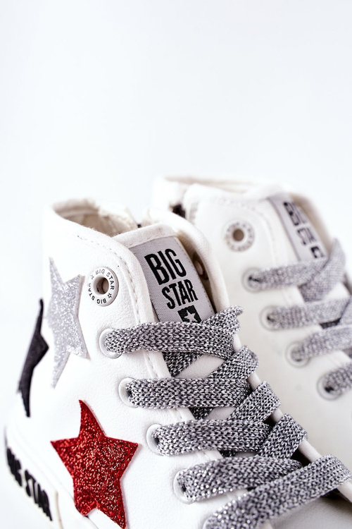 Dětské Tenisky Vysoké Se Zipem BIG STAR II374029 Bile