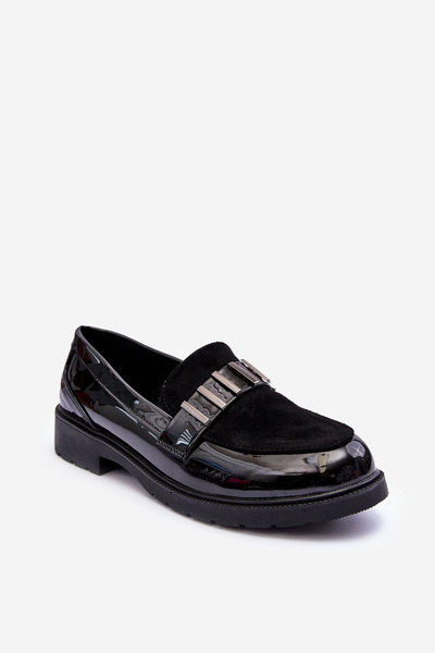 Lesklé Mokasíny S Ozdobou Černé SBarski HY317