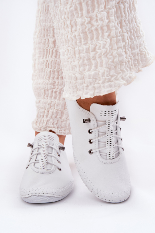 Kožené Polobotky Dámske Artiker 54C0838 Biele