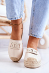 Klasické espadrilles na platforme Julianne Beige