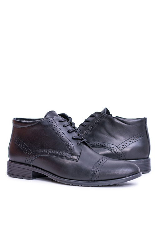 Pánské Boty Kožené Černá Columbs