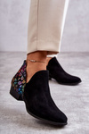 Kožené topánky Maciejka s škvrnami 04091-39 čierna