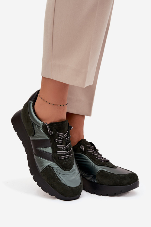 Dámské tenisky na platformě Vinceza 58561 tmavě zelené