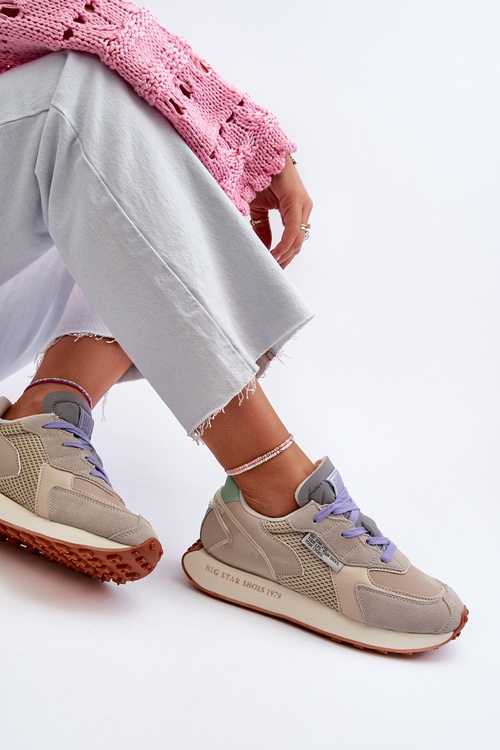 Dámské tenisky na platformě s paměťovou pěnou Big Star NN274681 béžové