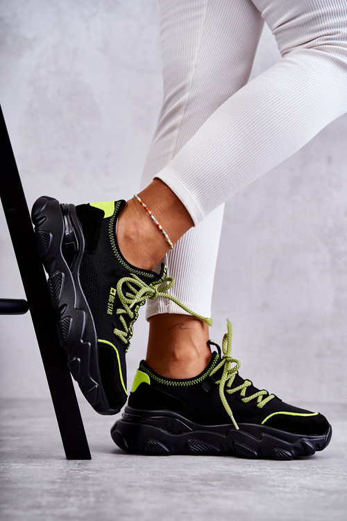 Dámske tenisky pamäťové penové penový systém Veľká hviezda KK274028 Čierna