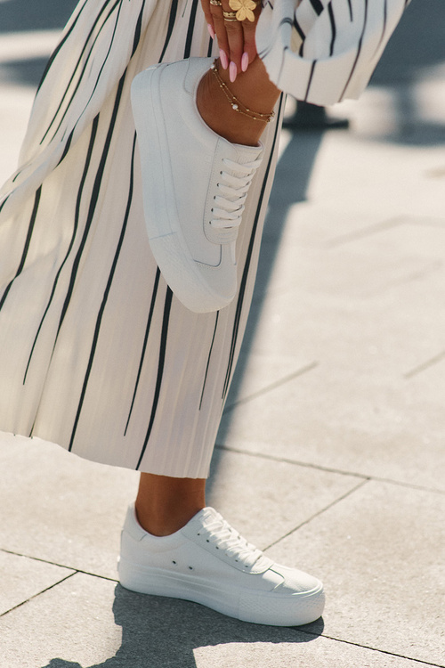 Dámské tenisky na platformě Big Star RR274337 Bílé