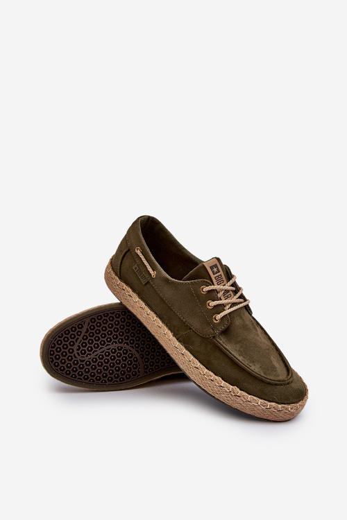 Pánske šnurovacie espadrily Big Star NN174055 Khaki