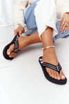 Ženské flip -flops veľká hviezda HH274A057 čierna