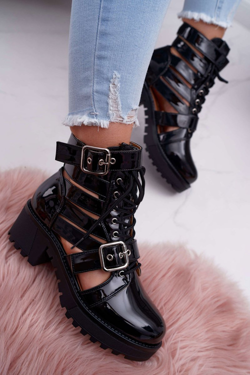 Dámske ploché päty dámske modré lakované čierne singly