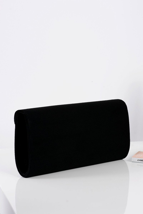 Dámska čierna semišová taška Zlatá retiazka