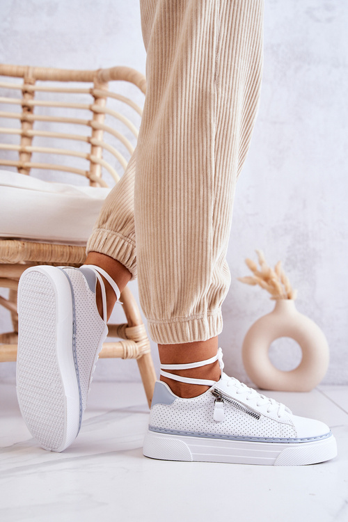 Sportovní Boty Na Platformě bílá a modrá Louisa