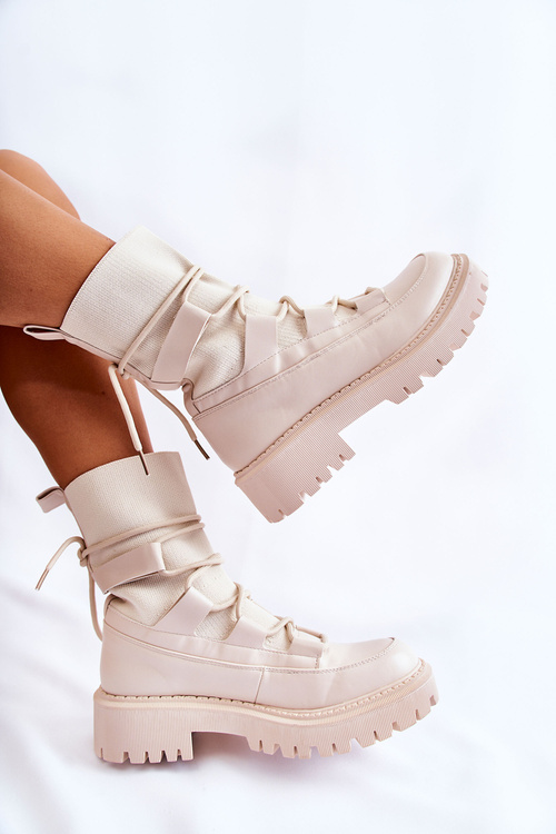 Dámské Boty Pracovníci S Ponožkou béžove Fallor