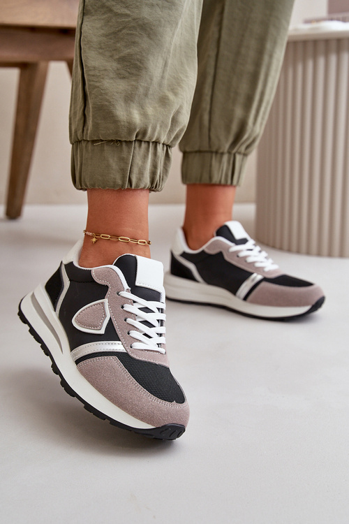 Dámské Tenisky S Leskem Černé Velaniela