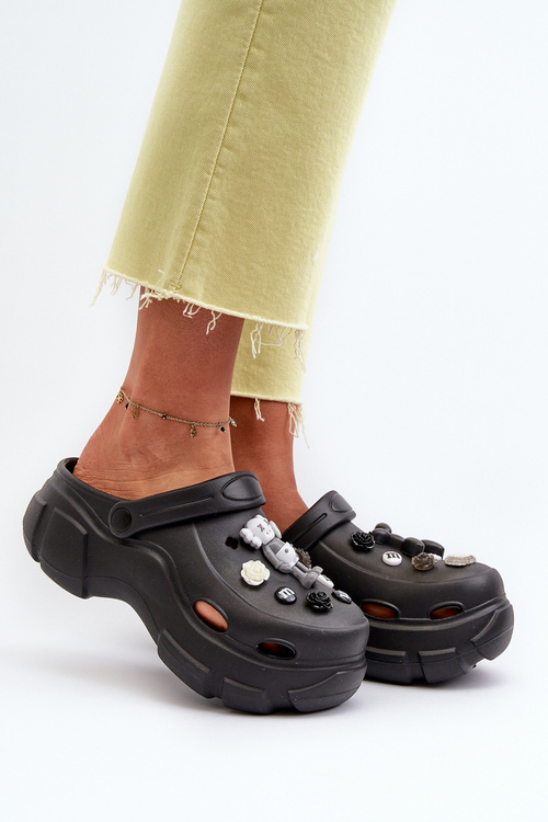 Pěnové Dámské Lehké Žabky S Masivní Podrážkou Černé Matirra