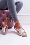 Ženské espadrilles lu boo ružové flitre