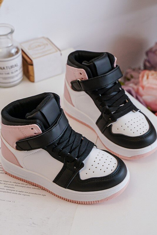 Dětské sportovní vysoká boty bílá-růžová Teredite