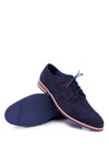 Pánske topánky Bednarek Elegantné kožené nubuck Navy Blue Pietro