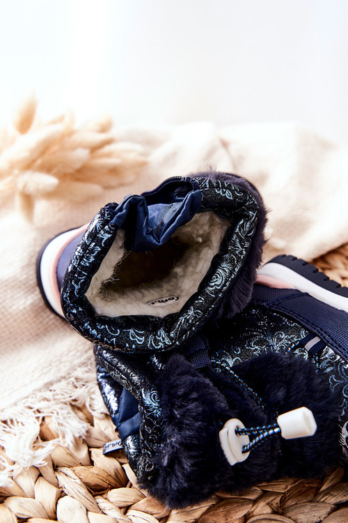 Detské izolované snehové topánky s kožušinovým dizajnom Desa