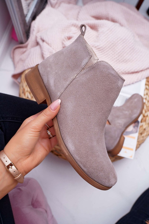 Dámské Kotníkové Boty semišové Cappuccino Madness