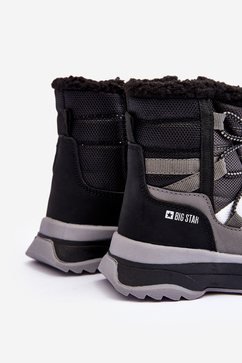 Dětské sněhule s izolační vložkou na zip černé Big Star MM374193