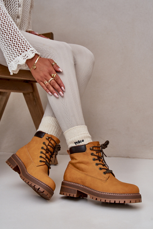 Dámske Zateplené Čižmy Big Star OO274A288 Camel