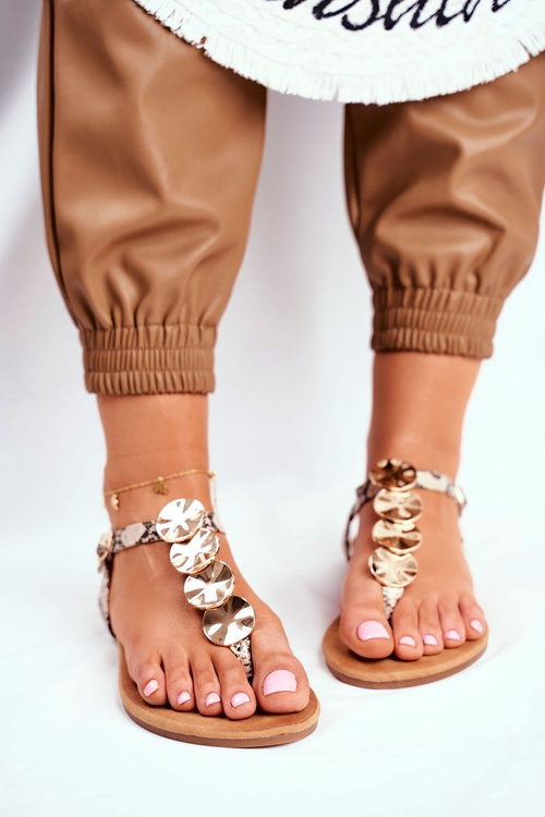 Dámské Sandály Zlaté plíšky Snake Casandra