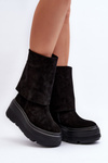 Suede Boots na čiernej platforme Maciejka 05319-01
