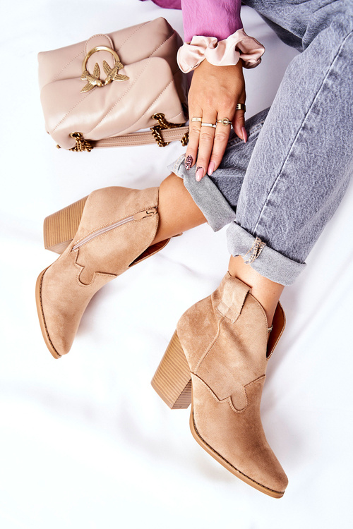 Ženské topánky na stĺpiku béžová meronet