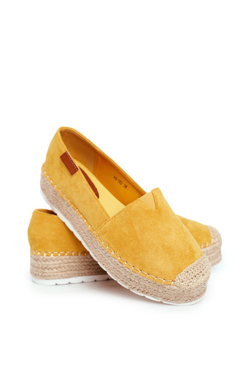 Ženské espadrilles na bielizni Platform Yellow La Playa