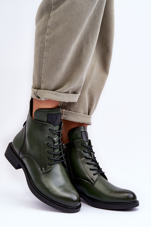 Dámske kožené topánky zelení pracovníci Tedrick