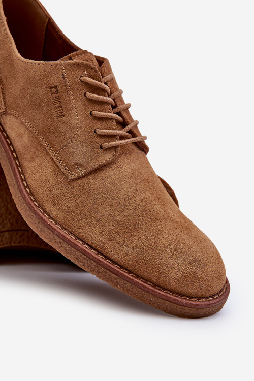 Semišové pánské polobotky Big Star NN174213 Camel