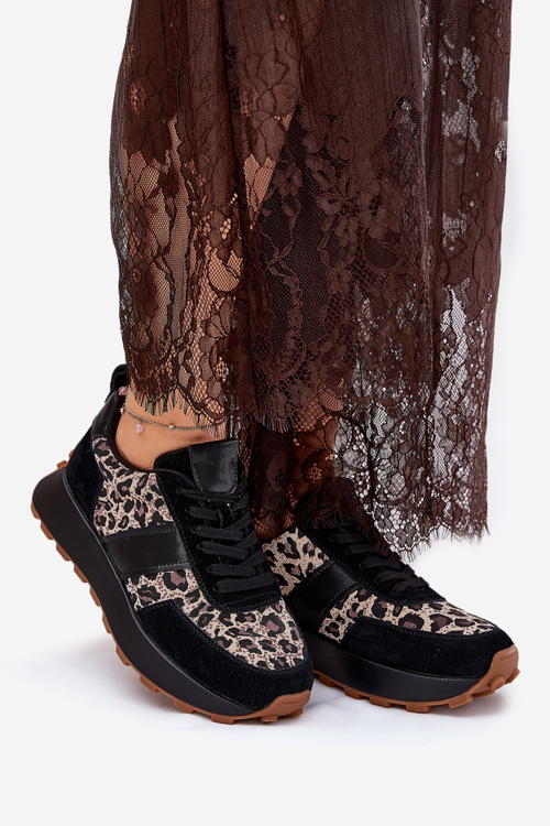 Zamatové Dámske Sneakers Na Platforme Panther Vinceza 66793 Béžové