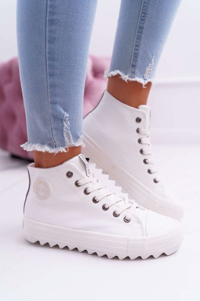 Dámske tenisky s veľkou hviezdou Vysoko izolované biele EE274111