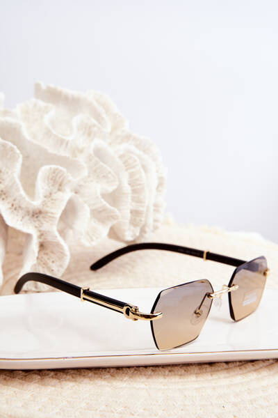 Dámské Sluneční Brýle UV400 Černozlaté