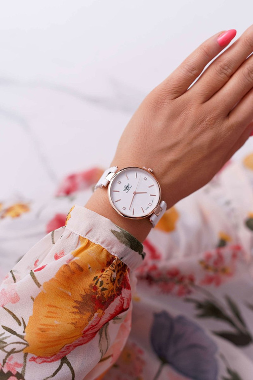 Dámske hodinky Michael John Biały Norsen