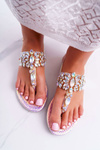 Japonské sandále s ružovými kryštálmi Lu Boo
