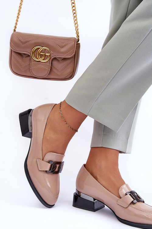 Zaskočené topánky s béžovou Sakina vysokými podpätkami