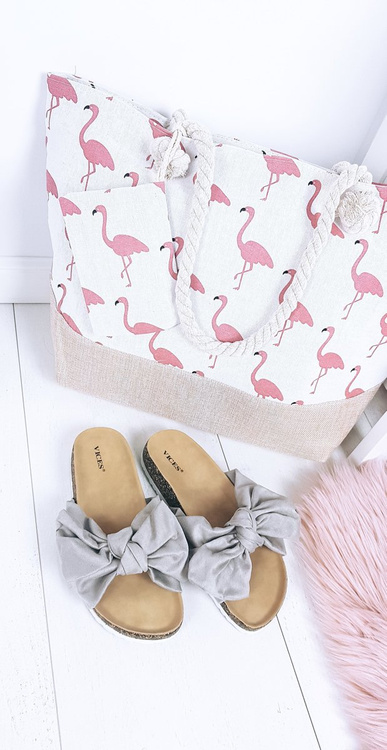 Pláž Veľká ružová kabelka Dámska taška Flamingo