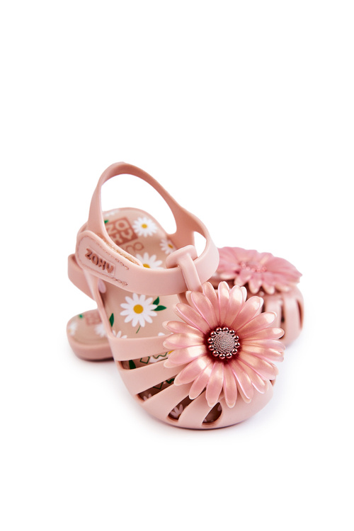 Dětské sandály na suchý zip Voňavé ZAXY JJ385032 Světle růžové